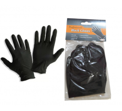 1 Par Guantes de Latex Negro Reutilizable Talla Grande
