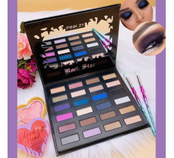 Paleta De Sombras 24 Tonos  Pink 21 Back Star