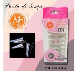 Tips Punta Estiletto Transparentes Para Uñas Acrílicas 200pz Mc Nails