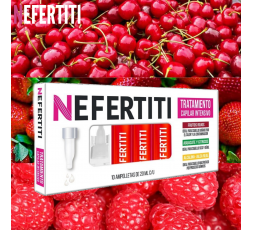 Ampolletas Para Cabello Dañado Frutos Rojos Nefertiti Caja 10pzs