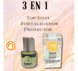 3 En 1 Top Coat, Fortalecedor, Protector 10ml Na Nails
