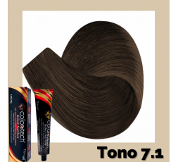 Color Tech Tinte Tono 7.1 Rubio Cenizo Tubo 90g