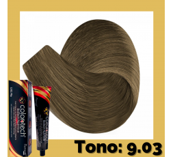 Color Tech Tinte Tono 9.03 Rubio Muy Claro Ligeramente Cenizo Tubo 90g