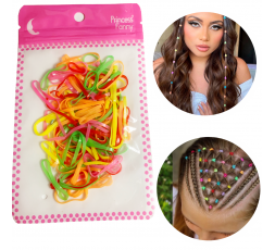 Princess Fanny Liguitas de Latex Colores Para Peinado 90 Piezas